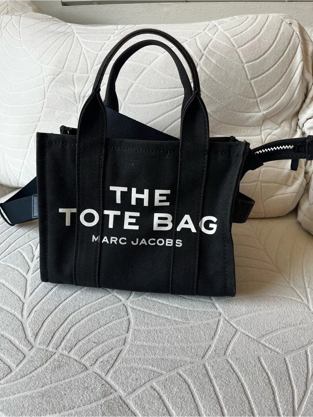 Marc Jacobs Black Canvas 'The Tote Bag' Small Tote